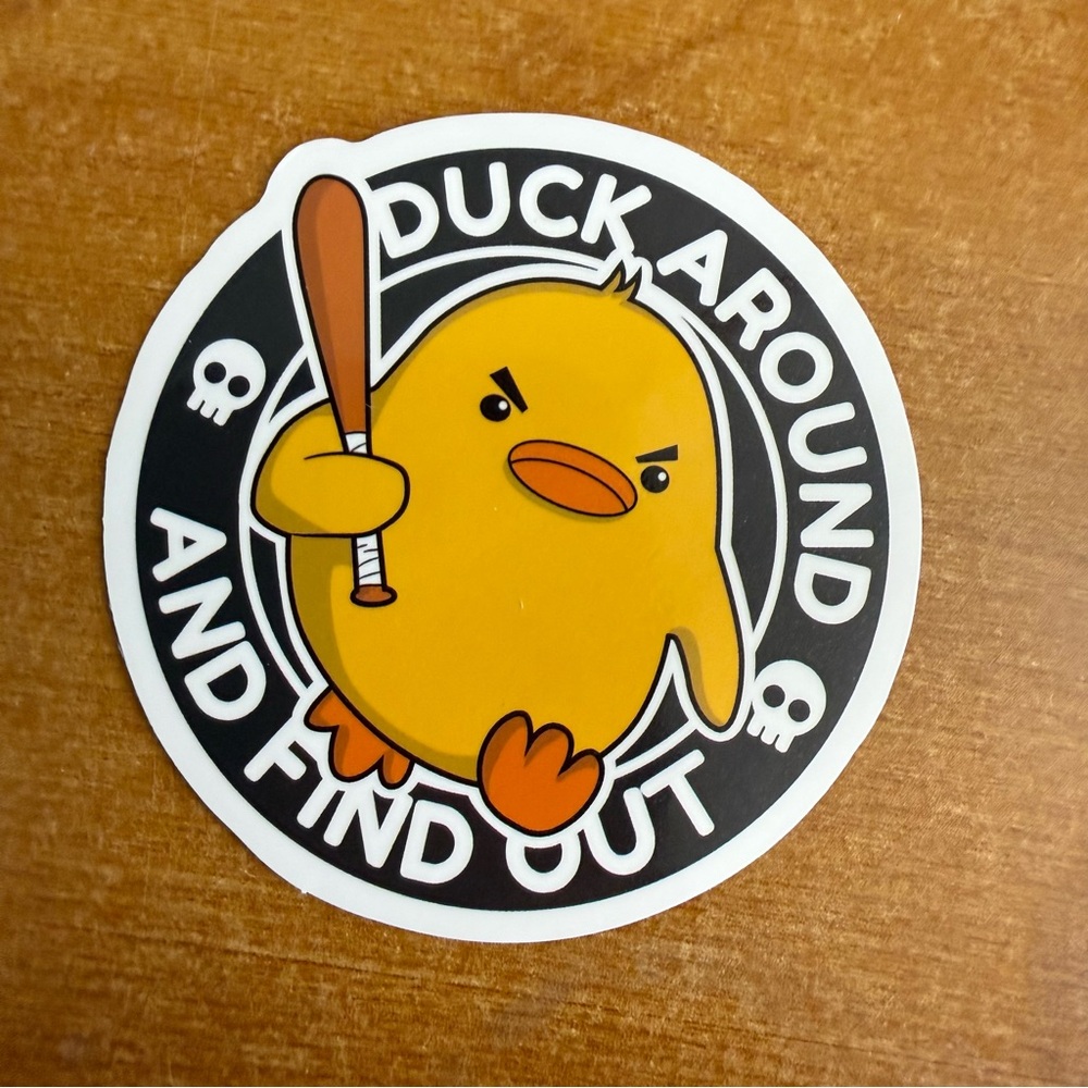 Yellow Duck Bird‎ Sticker